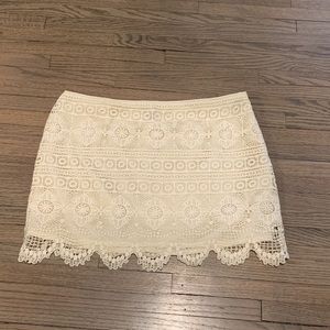 Juniors Lace mini skirt